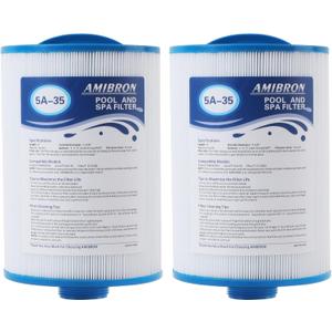PMAX50 Spa Filter, Compatible with PMAX50P4, PAS35P, FC-0300, 5CH-35, SD-00779, Replacement for Maax Spas of Canada, 1-1/2" Male Fine Thread 35 sq.ft. Hot Tub Filter 2 Pack
