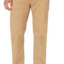 Amazon Essentials Men's Straight Fit 5-Pocket Stretch Twill Pants (38W x 28L, Dark Khaki Brown)