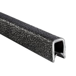 TRIM-LOK - 150B2X1/4-25 Trim-Lok Edge Trim – Fits 1/4” Edge, 1/2” Leg Length, 25’ Length, Black, Pebble Texture – Flexible PVC Edge Protector for Sharp/Rough Surfaces, Easy to Install