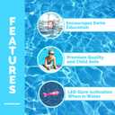 Swimline Original 3-Pack Diving Toys LED Light-Up Glowing Fun Torpedo Turbos Catch The Fish Retrieval Game for Swimming Pool & Bath Tub for Kids Multi Color Flashing Underwater Dive Practice Learn