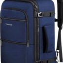 Vancropak Carry On Backpack, 50L Expandable Extra Large Travel Backpack, Flight Approved Water Resistant Luggage Suitcase Daypack, Lightweight Personal Business Weekender Bag for Men & Women, Blue
