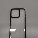 JETech Case for iPhone 16 Pro 6.3-Inch, Shockproof Phone Bumper Cover, Solid Color Matte TPU Frame, Anti-Scratch Clear Back (Black)