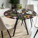 Bnejvif Round Elastic Tablecloth Fitted & Waterproof 40" Round Tables