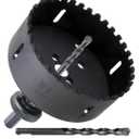 4-1/8 inch Carbide Grit Hole Saw Cutter for Hardy Plank Air Brick Stucco Drywall Fiber Cement siding Backer Board Plasterboard