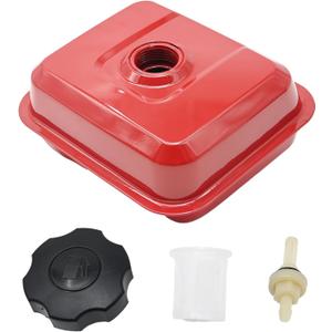 Fuel Tank Kit Red, With Thread Cap and Joint Filter Fuel filter, Replacement for Honda GX140 GX160 GX200 Water Pump Lawn Mover 5.5 HP 6.5 HP Engines ( 3L )