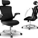 Office Chair Ergonomic Computer Desk Chair, High Back Mesh and Breathable Design, for Comfortable Home Office and Study (4007, Black)