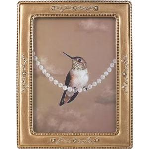 SIKOO 2.5x3.5 Vintage Picture Frames, Small Picture Frame, Wallet Size, Ornate Picture Frames, Mini Photo Frame, Table Top Display and Wall Mount, Antique Home Decor, Bronze