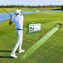 Golf Putting Mat, Practice Golf Putting Green Training Aid for Indoor, Outdoor at Home, Office, Backyard with Putter and Balls 9.84 ft