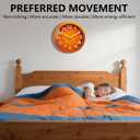 Mabpedo Wall Clocks Battery Operated - 11 Inch Silent Non Ticking 3D Numbers Easy Read Analog Clock with 2 Hooks Premium HD Glass Clocks for Living Room Bedroom Kitchen Gym Outdoor Decor, Orange