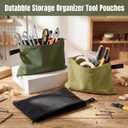 Eccliy 12 Pcs Canvas Tool Bag Pouch Zipper 16 oz Heavy Duty Utility Pouch Bag Multipurpose Storage Organizer 11.8" x 7.9" for Tools, Stationary, Craft, Electronics, Home & Workshop(3 Dark Color)