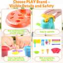PLAY Clay Dough Set with Ice Cream Maker Machine/Noodle Maker/Banana Split Ice Cream Mold Kitchen Creations Arts Crafts Play Food Toys Tools Kit for Boys Girls Kids Toddlers Ages 3+