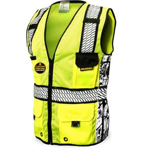 KwikSafety - Charlotte, NC - RoadBOSS Econ & Premium Safety Vest Class 2 Reflective Vest ANSI OSHA Safety Vest for Men (Small, Truck Tread Tape | Yellow)