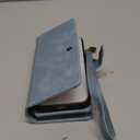 TwoHead Designed for iPhone 13 Wallet Case with Card Holder,Detachable Magnetic Phone Case with Wallet PU Leather Wallet Phone Case for iPhone 13 Case Wallet for Women/Men with Wrist Strap(Blue)