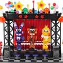 Five Nights Stage Toy Building Sets -Compatible with Lego Monster Scene, Bear, Rabbit & Chicken Performing on Stage, Horror Game-Inspired Spooky Toy for Fans and Collectors