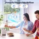 shinic Twin Window Fan with 9-Inch Blades Reversible Airflow, 3 Speeds, Thermostat Control, Fits 23.8"-37" Windows, Window Exchaust Fans for Home Bedroom, ETL Certified, 23.8"W x 4.0"D x 12.2"H