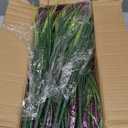 Geegoods Artificial Plants Flowers Outdoor – 48 Bundles UV Resistant Faux Lavender Flowers with Monkey Grass for Garden Porch Window Patio Hanging Planter Decor