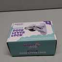 Door Lever Locks (4 Pack) - Prevents Toddlers from Opening Doors - Durable ABS with 3M Adhesive - Easy One-Hand Operation for Adults, No Tools Needed (White)