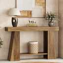 Tohomeor 47.24" Farmhouse Entryway Console Table, Narrow Sofa Table Behind Couch, Wooden Rectangular Entry Table with Storage Shelves for Entrance, Hallway, Living Room, Foyer, 11.81"D x 47.2"W x 29.5"H
