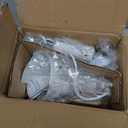 Tall Standing Floor Lamp for Living Room Modern Metal Stand Lights for Office Corner Lamps LED Black Floor Lamp with Adjustable Head E26 Socket for Bedroom Bedside Reading (White)