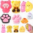 Taba Squishy Fidget Toys 12Pcs, Stress Relief Sensory Squeeze Toys for Kids 4-8 8-12, Kawaii Taba Squishies for Party Favors, Classroom, Birthday Gifts Goodie Bag Stocking Stuffers