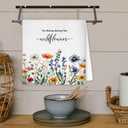 JINYO Spring Wildflower Floral Kitchen Dish Towels, Floral Hand Towels for Bathroom, Spring Kitchen Bathroom Decor, 16x24 Inch