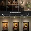 EZVALO Spot Lights Indoor, 5500mAh Rechargeable Picture Lights with Remote, Wireless Mini Art Accent Spotlights with Timer & Dimmable, 3-CCT, Uplights Indoor for Plants, Display (2-Pack-White)