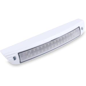 12.3 Inch RV LED Exterior Light Fixture, 6000K Cool White Flood Beam LED Porch Outdoor Utility Light, 12V/24V DC Work Scene Lighting for Truck/Camper/Boat/Trailer, White Finish, 1-Pack