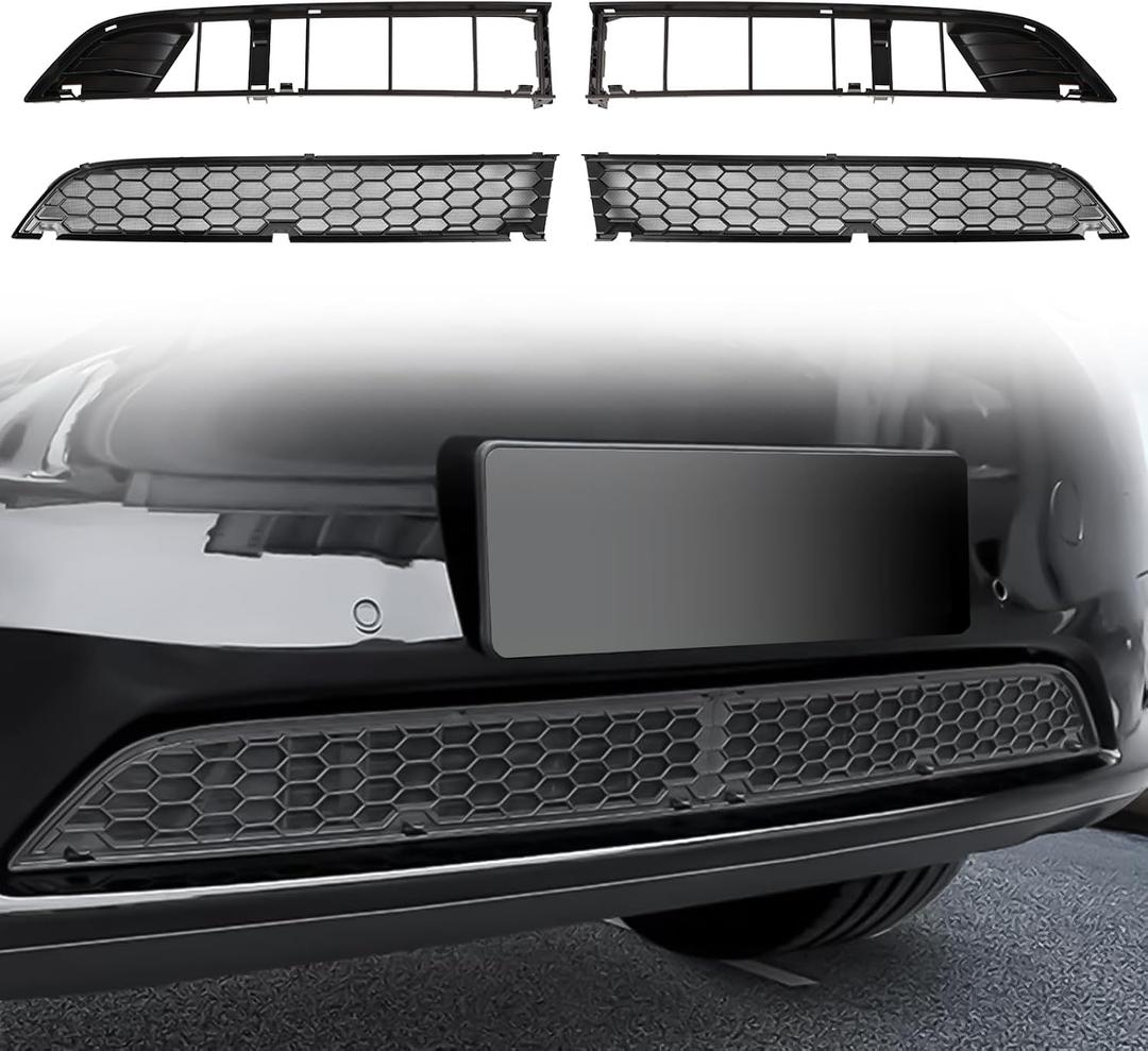 Front Grille Mesh Inserts for Tesla Model Y 2021-2024 Removable Front Air Inlet Vent Grille Cover Replacement for Model Y Accessories Replacement with Protection Accessories for Model Y