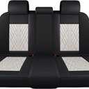 Universal Fit Waterproof Breathable Nappa Leather Automotive Vehicle Car Seat Covers Set Cushion Protector for Sedan SUV