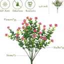 NETAP Outdoor Artificial Flowers UV Resistant, 20 Bundles Fake Realistic Floral Greenery Plants for Outside Porch, Window Boxes, Garden, Yard, Inside Home Table Decor, Pink