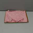 Solino Home Linen Napkins Set of 4-100% Pure Linen Narrow Stripe Red and White Cloth Dinner Napkins 20 x 20 Inch - Handcrafted and Machine Washable - Christmas, Holiday, Winter