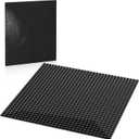 Classic Baseplates Building Plates, 2 Pack 10" x 10" Building Bases Compatible with All Major Brands, Classic Basplates for Bricks (Black) (CLASSIC (NOT STICKY))