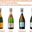 Champagne Sealer Stopper, BGMAX 3 Pack Stainless Steel Sparkling Wine Bottle Plug Sealer Set with a Longer Sealing Plug, Gifts Accessories for Champagne
