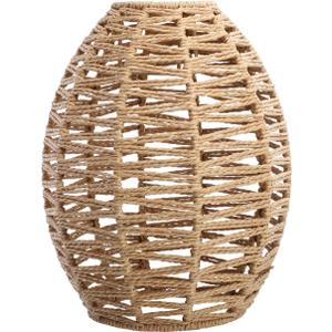 DOITOOL Rattan Lamp Shade Pendant Light Shade Woven Lampshade Hanging Light Shade Replacement Light Covers Boho Lamp Shade for Table Lamps Floor Lamps Chandelier Ceiling Lights, Cream/Beige 