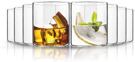 LAVAUX DESIGNS Lowball Drinking Glasses Set of 8 | 12 oz Capacity | Thin And Light Borosilicate Tumblers Can Be used For Drinking Beer, Cocktail, Water,Whiskey,Milk, Coffee, Juices etc | (12 oz)