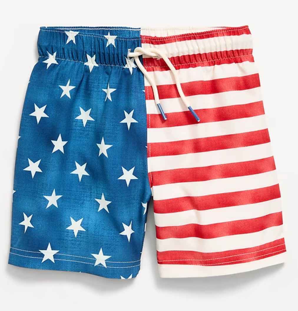 Printed Swim Trunks for Kids Size M