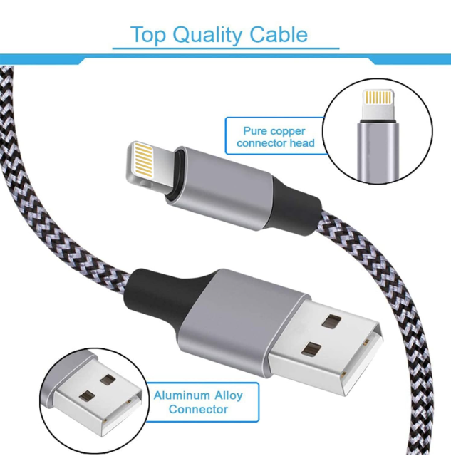 iPhone Fast Charger,iPhone Charger Fast Charging Dual Port USB Wall Chargers Block Adapter Plug Long 6FT Fast Charging Lightning Cable Cord for iPhone 14 13 12 11 Pro Max XS X 8 7 Plus SE iPad