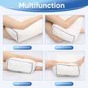 MINUPWELL 6.5" Knee Pillow for Side Sleepers - 100% Shredded Memory Foam Leg Pillow for Side Sleeping - Between Leg & Under Hip Pillow - Relieving Leg, Back, and Knee Pain - High Supportive