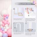 Babenest 7.2Ft Spandex Open Arch Backdrop, Fitted Double-Sided U-Shaped Wedding Arch, Round Top Chiara Stand Cover for Ceremony, Baby Shower, Birthday Party Decoration (White)