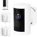 No Drill Wall Mount for Outdoor Cam Plus, Easy Installation with Strong Adhesive Tape or Screws, Indoor Camera Mount for Security Camera, 2Pack, White