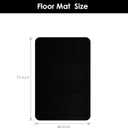 Vicwe Area Mat for Hard Floor, 4'6' Area Rug for Home, PVC Non-Slip Floor Protector for Dining Room, Large Anti-Scratch Floor Mats for Laundry Room, Kitchen, Bedroom (Black)