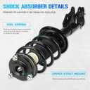 ILONPA 172287 172286 Front Struts Shocks for 06-11 Honda Civic ONLY Sedan 1.8L / Acura CSX ONLY Sedan 2.0L 2006 2007 2008 2009 2010 2011, w/Coil Springs Strut Shock Absorbers Assembly Suspension Kit