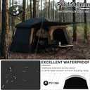 Vidalido Tents6-8 Person Camping Tent with Extended Vestibule2 Room Weather Resistant Family TentsEasy Install Waterproof Outdoor Tent for Backpacking and Camping Hiking, Black
