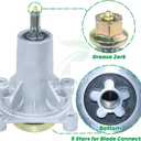 587819701 Spindle Assembly Kit Replaces 532187281 587820301 532187292 587253301 532192870 587125401 192872 for Husqvarna Craftsman 42" 46" 48" 54" YT3000 YT4000 Z254 YTH18542 YTH2348 Decks