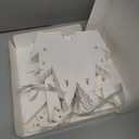 5 Pack Christmas Paper Snowflake Lanterns, Christmas Paper Star Lantern with LED Light White Hanging Lamp Ornaments for Xmas Tree New Year Winter Frozen Weddings Birthday Holiday Party Decorations