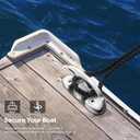 Boat Folding Cleats, Marine Grade Stainless Steel 316 Boat Cleats Pack of 4, Installation Accessories Included