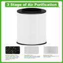 12030 True HEPA Filter Replacement, Compatible with Clorox Medium Room Air Purifier 11030 & 11031,1,000 Sq. Ft. Capacity, 2Pack