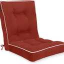 Favoyard Rocking Chair Cushion Set, Indoor & Outdoor Rocker Cushions, Water Resistant Seat Cushion Set for Patio Furniture 3-Year Color Fastness Chair Pads with Ties, Red