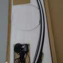 NUR Modern Arc Floor Lamp with Remote Control, 67" Tall Bright LED Standing Lamp, Stepless Dimmable & 3 Color Temperatures, Minimalist Curved Pole Light for Living Room, Bedroom & Office, Black