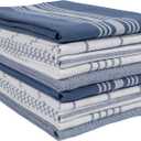 KAF Home Soho Kitchen Dish Towels - Set of 10, 18 x 28 Inch (Blue Gray)